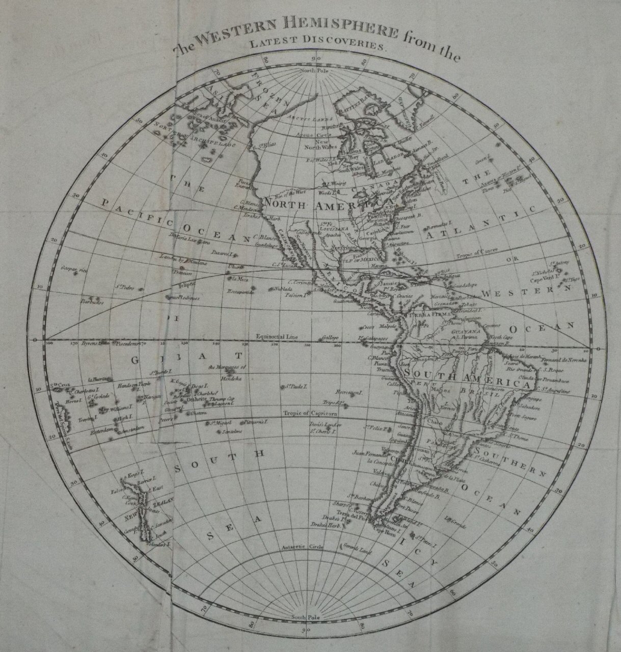 Map of Western Hemisphere